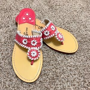Palm Beach Luxe Crafted Sandals New Size 10 Pink and white